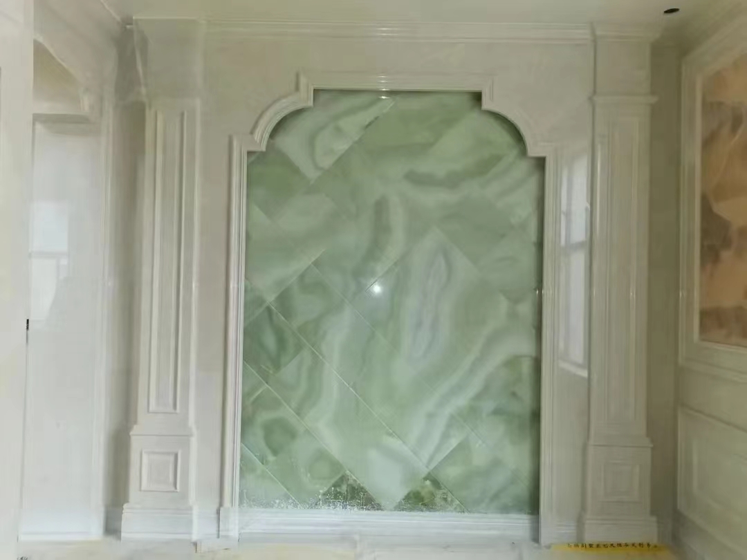 Groene Onyx marmeren plaat en tegel