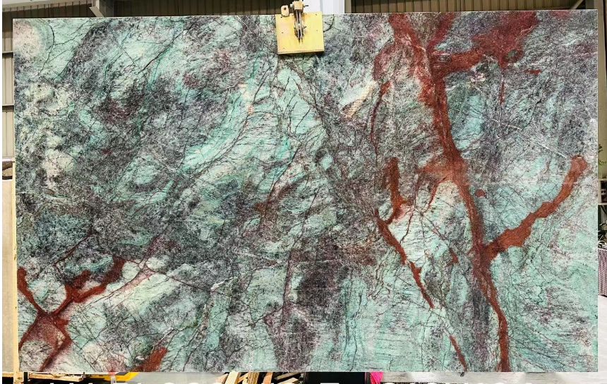 green luxury stone slab