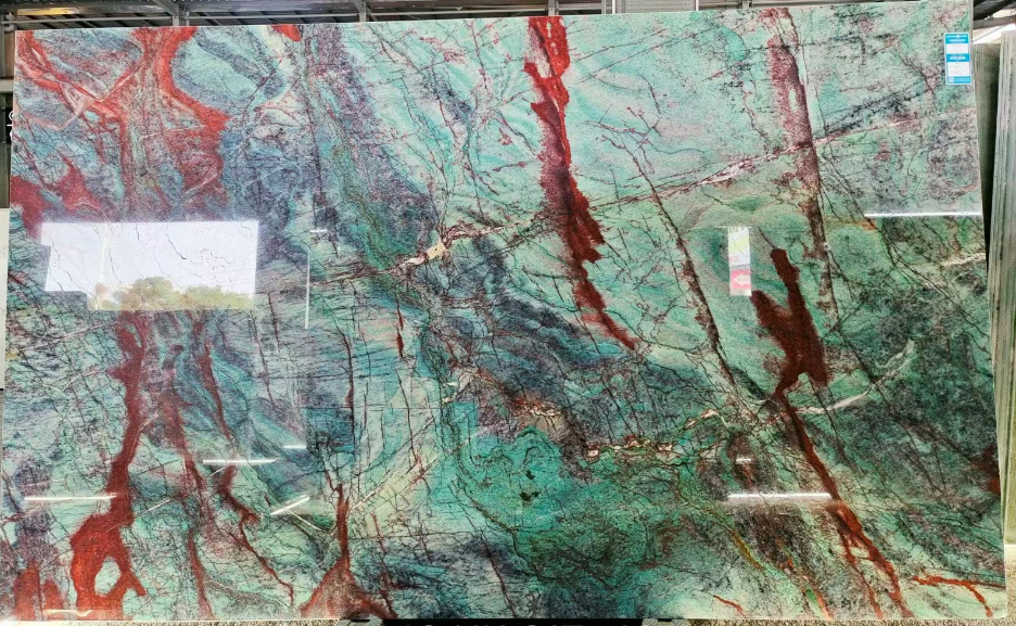 green luxury stone slab