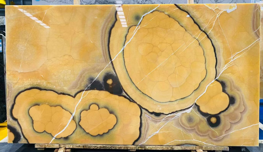 Oranje ananas Onyx marmeren plaat en tegel