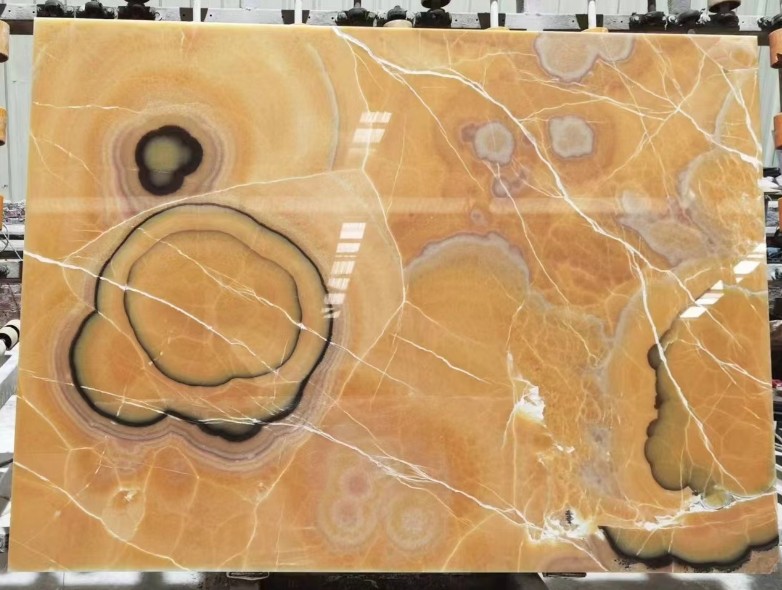 orange onyx tile