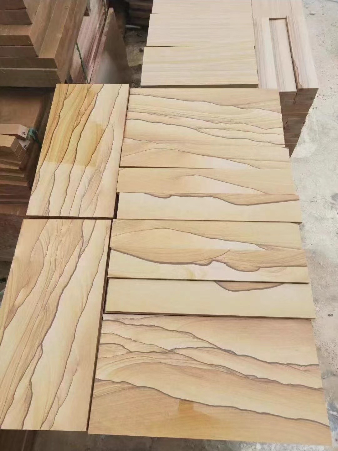 landscape yellow sandstone floor covering