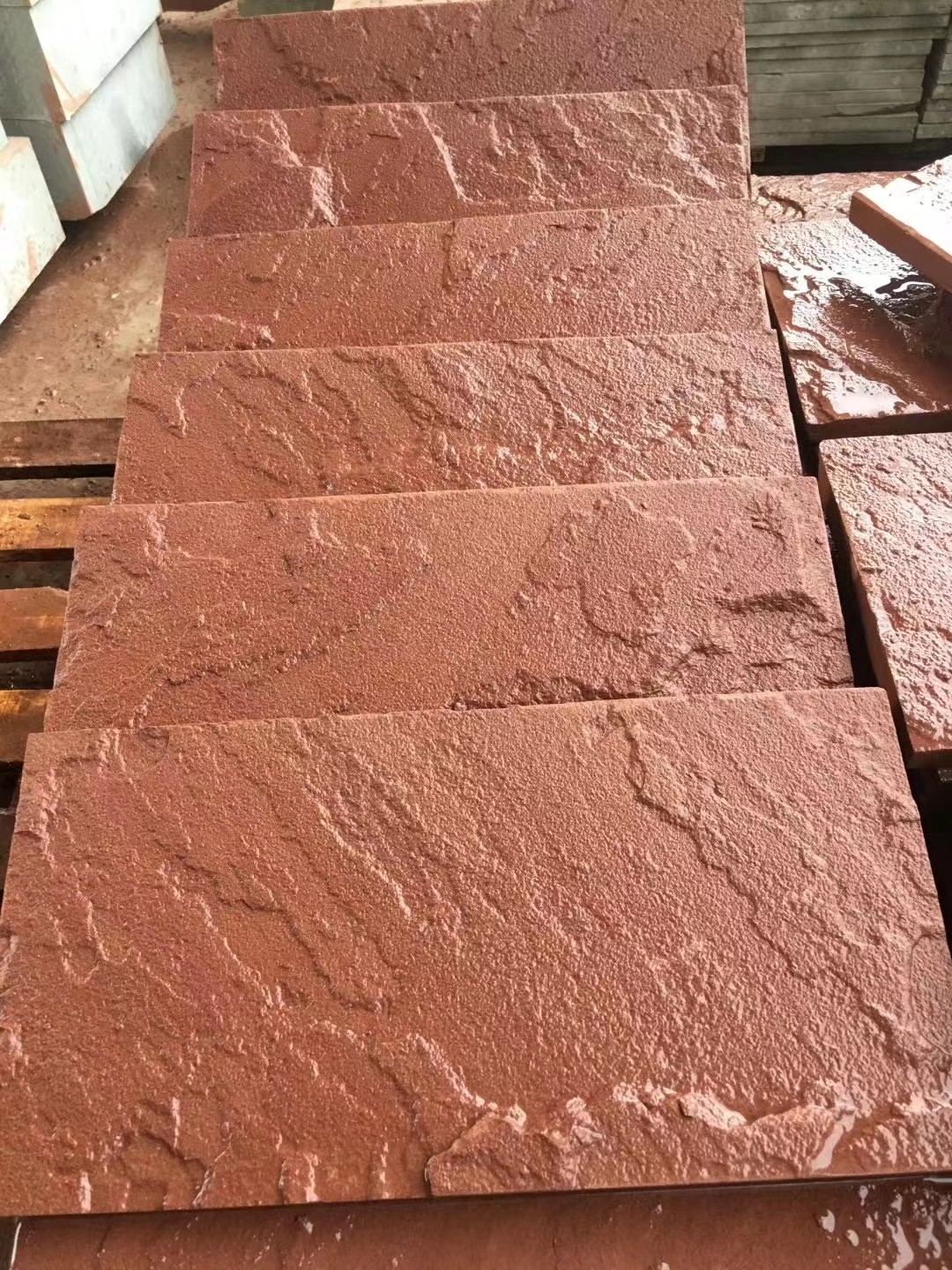 sandstone red paving