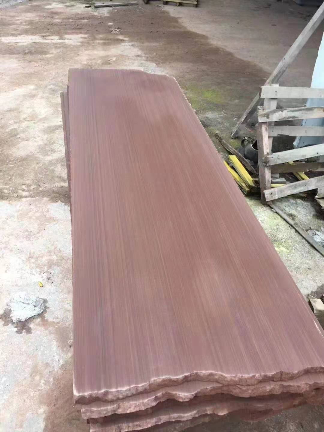 dark red sandstone wall cladding