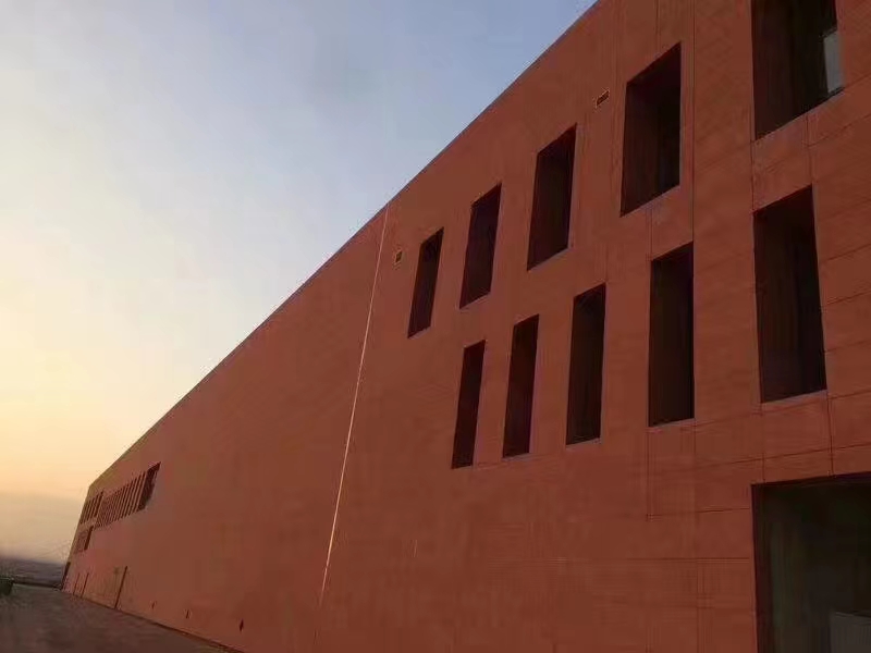 dark red sandstone wall cladding