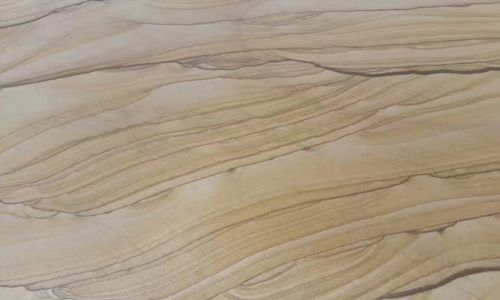 Landschap gele zandstenen platen en tegels