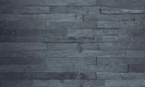 Placage de pierre de culture de revêtement de mur d'ardoise noire