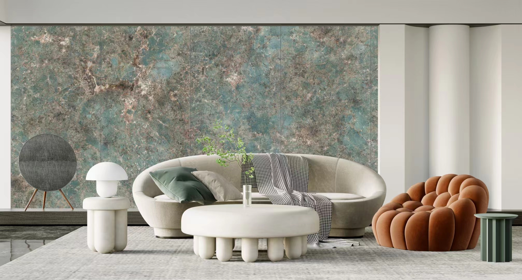Azul Macaubas Shiny Polished Sintered Stone Slab