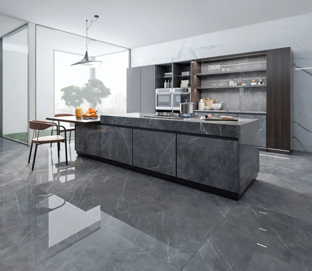 Panda White Shiny Polished Sintered Stone Slab
