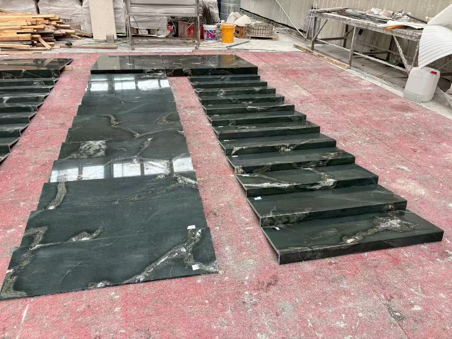 Lotusgroene marmeren platen en tegels