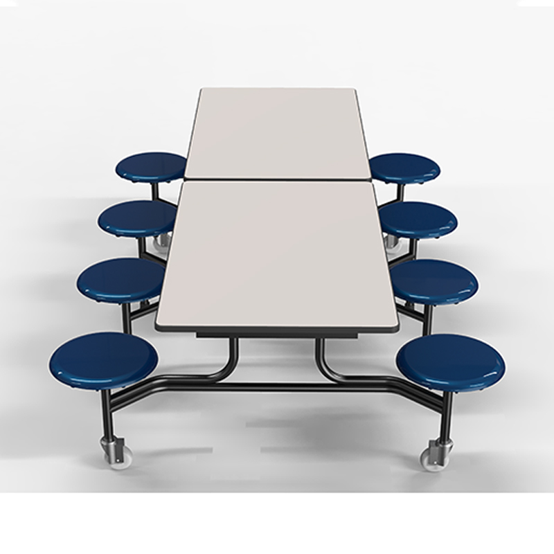 Square folding table 8 persons school dining table