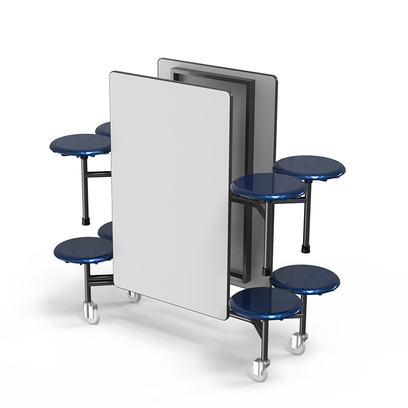 Square folding table 8 persons school dining table