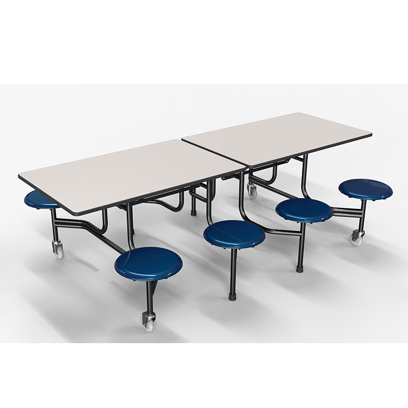 Square folding table 8 persons school dining table