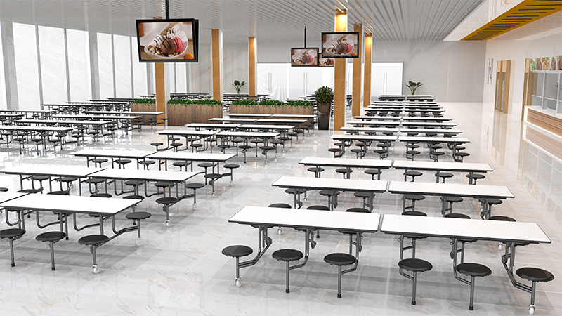 white round dining table