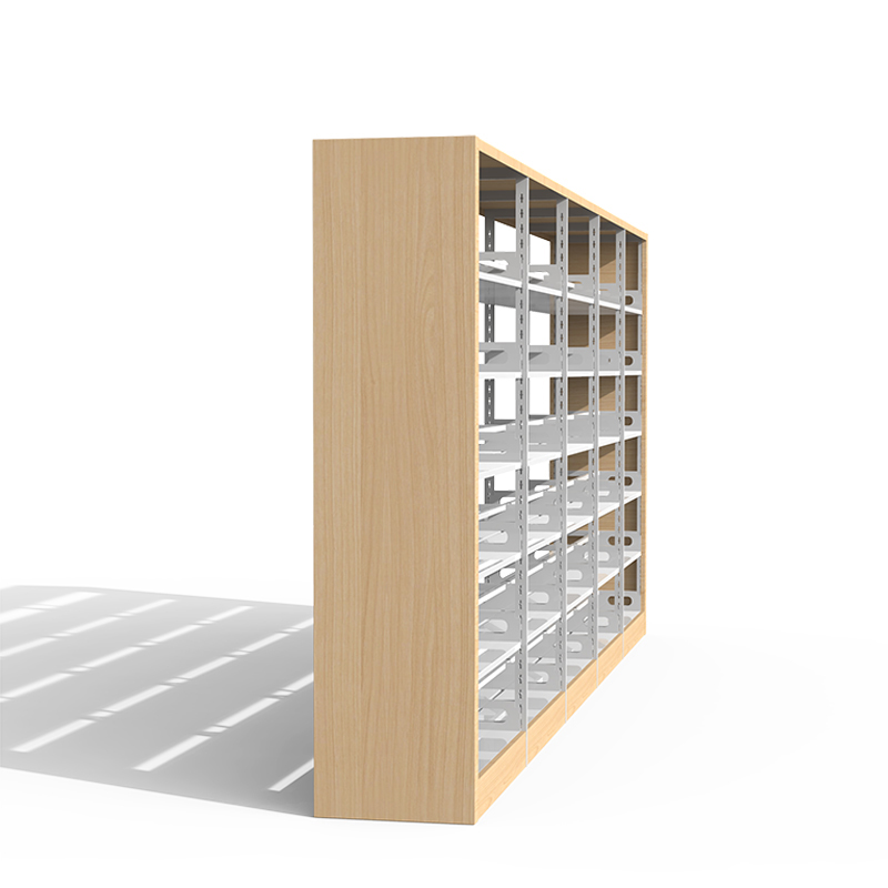 vertical solid wood wall bookcase