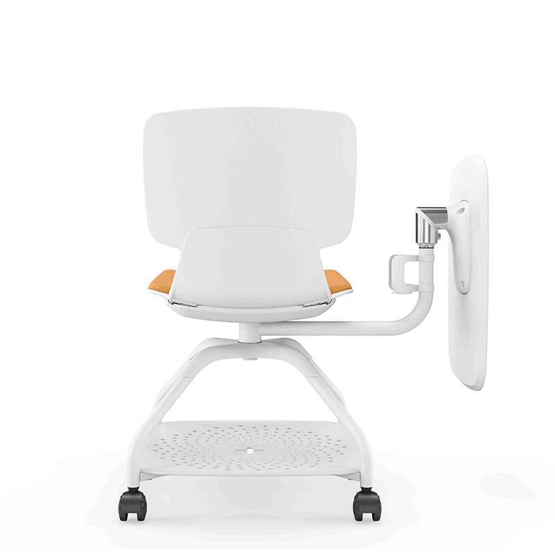 Ergonomic PP material training chair with rolling