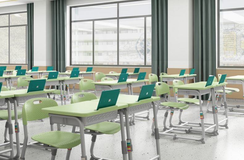 School desks and chairs