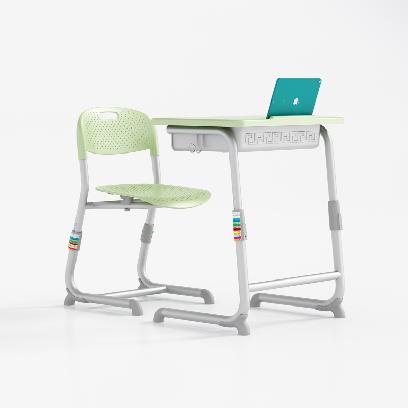 Modern school desks equipped with adjustable height class furniture