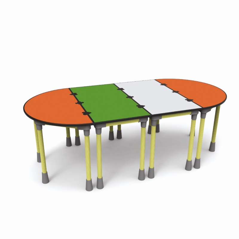 School furniture Classroom furniture semi-circular table polyurethane foam