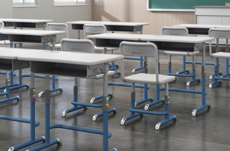 School desks and chairs