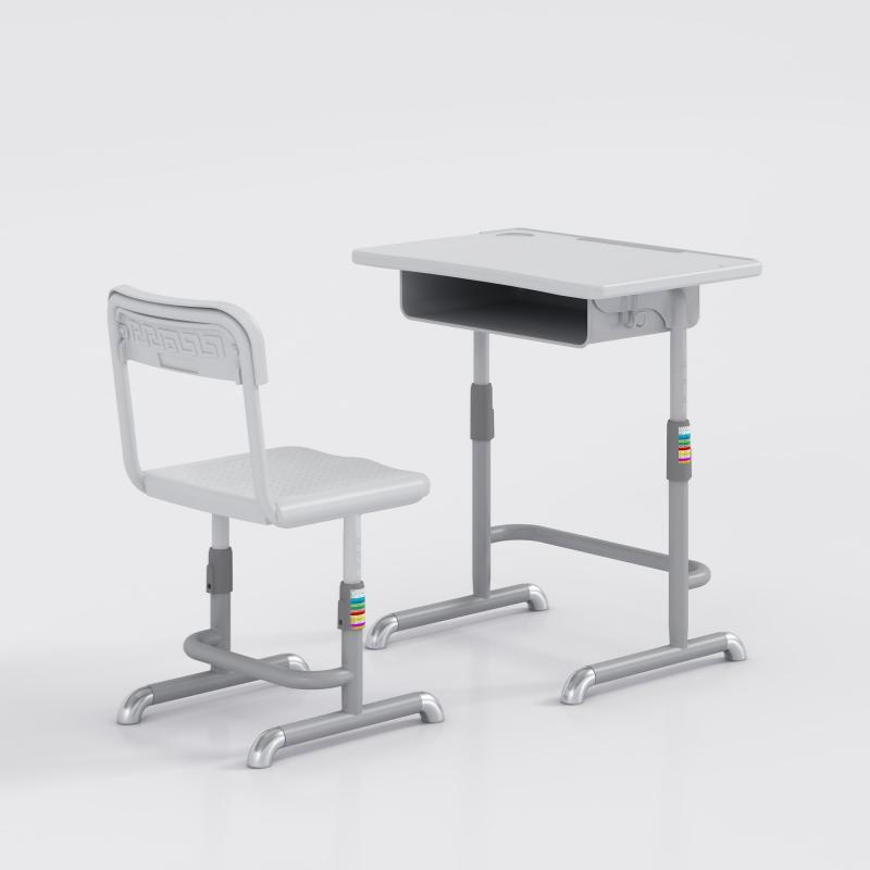 School furniture student desks chairs single seat adjustable desk