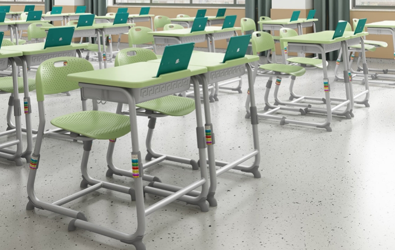 School desks and chairs