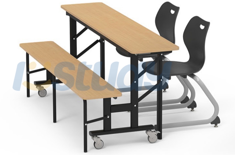 armless tables and chairs