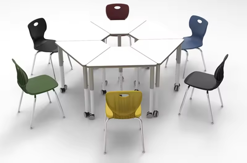 triangle student desks