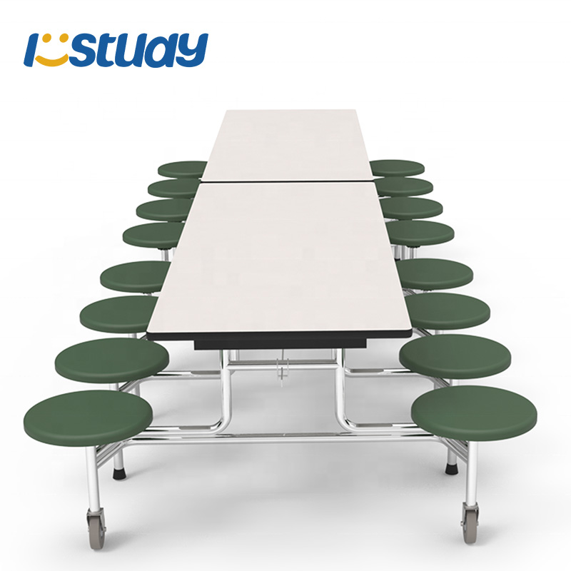 ISTUDY Runt hopfällbart matbord och stol för flera personer ISTUDY Runt hopfällbart matbord och stol för flera personer