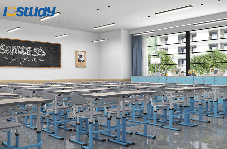 student desks and chairs