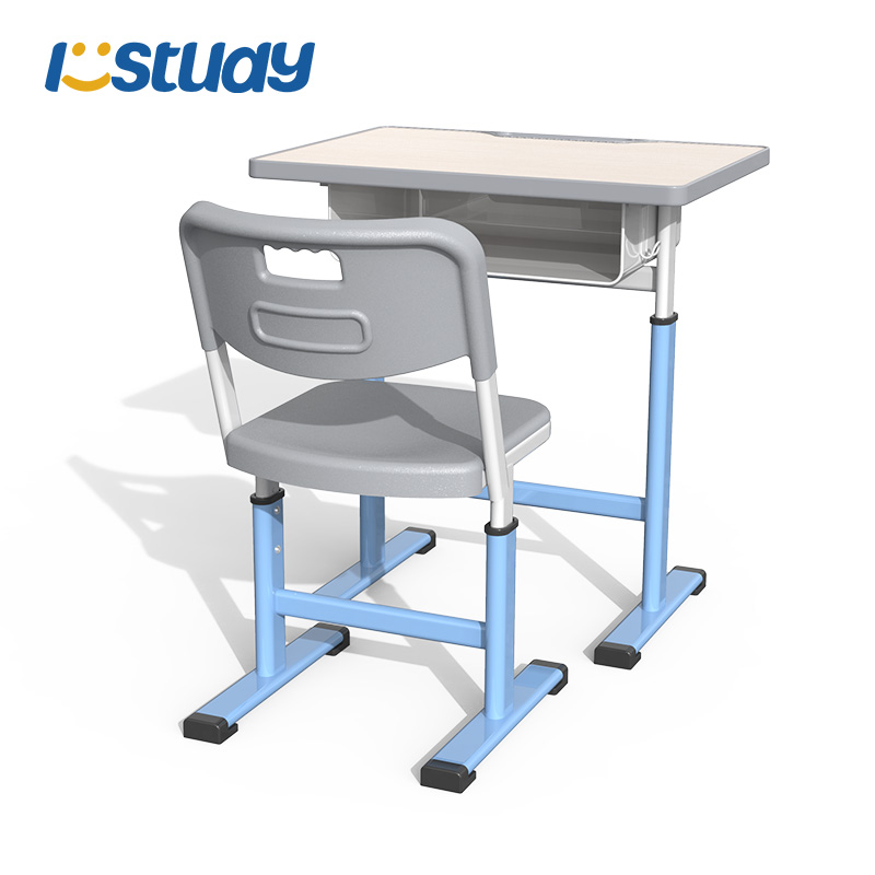 Conjunto de mesa y silla ajustable para estudiantes en el aula