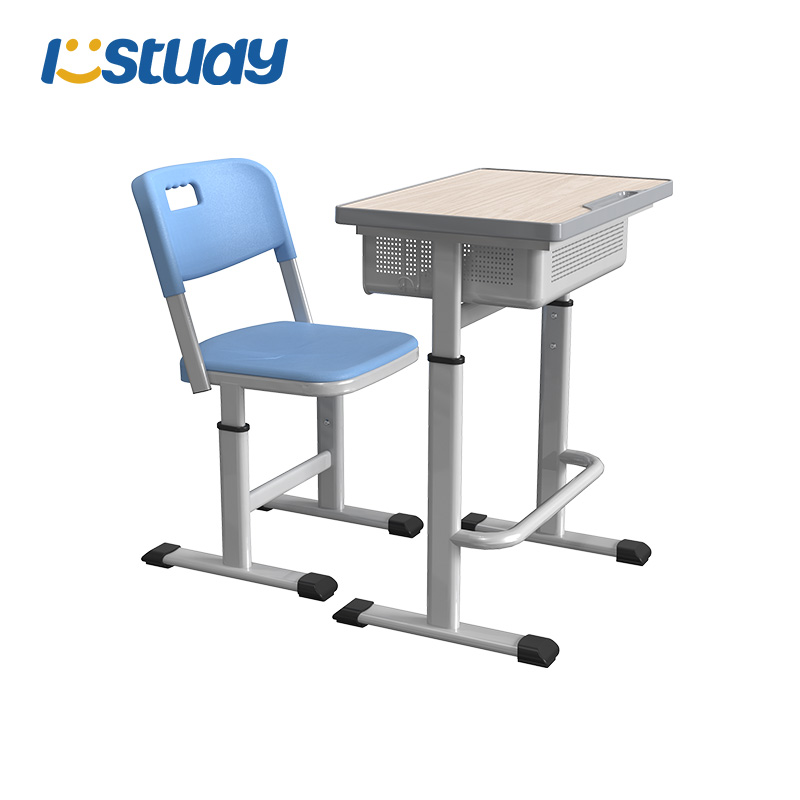 Conjunto de mesa y silla ajustable para estudiantes en el aula