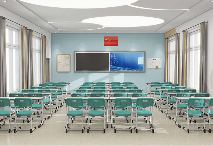 classroom table with chairs