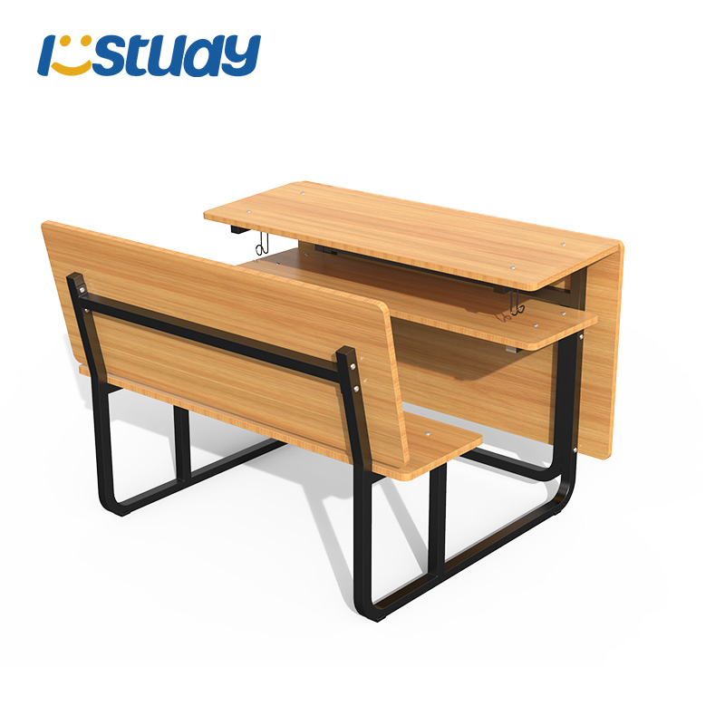 Wooden Student Classroom Bench Desk