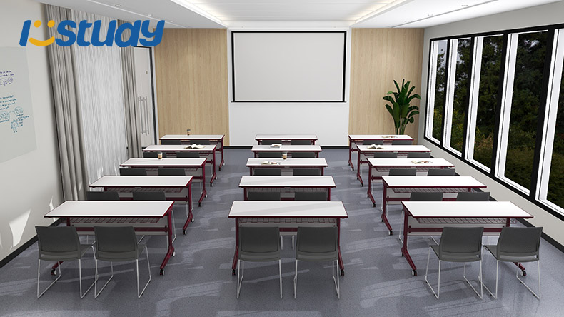 Student desks and chair