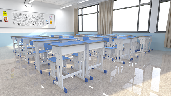 classroom desks and chairs