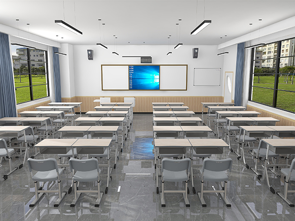Metal desks and chairs