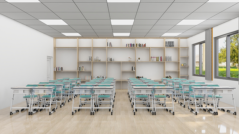 Student desks and chairs