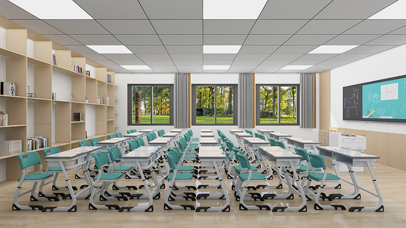 classroom desk and chair set