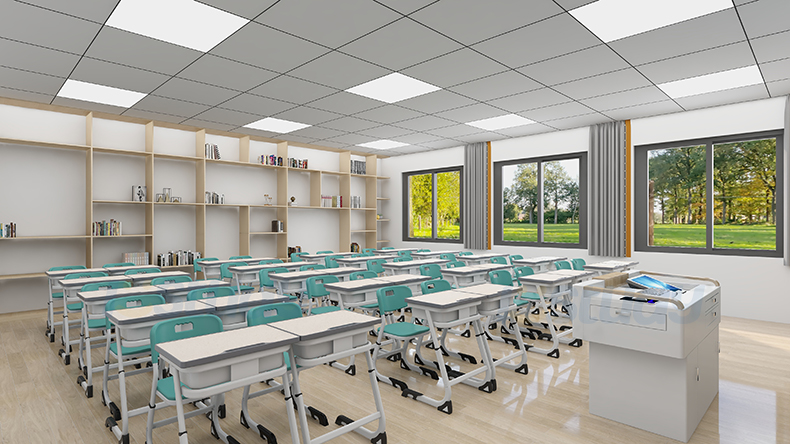 Student desks and chairs