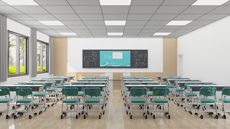 classroom desk and chair set