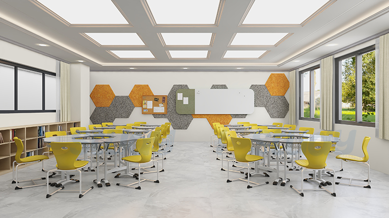 student desks and chairs