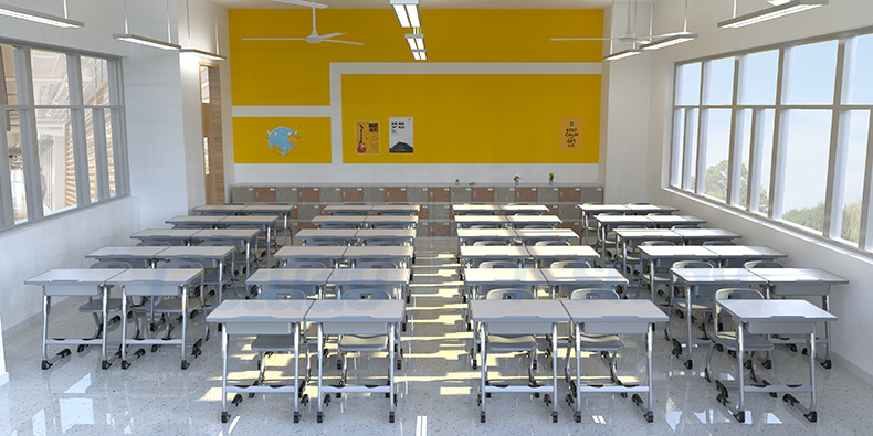 classroom desks and chairs