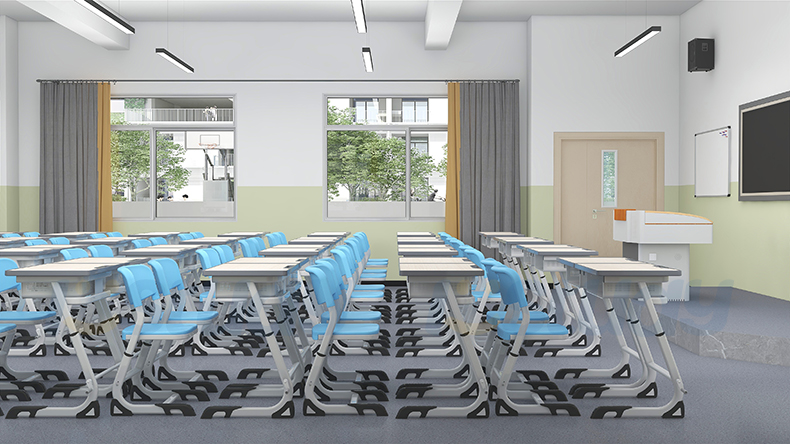 classroom desks and chairs