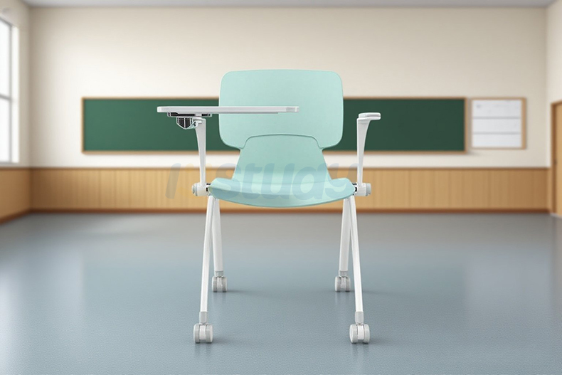 student chair with writing pad