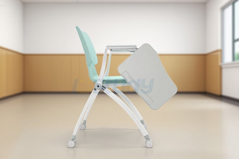 student chair with writing pad