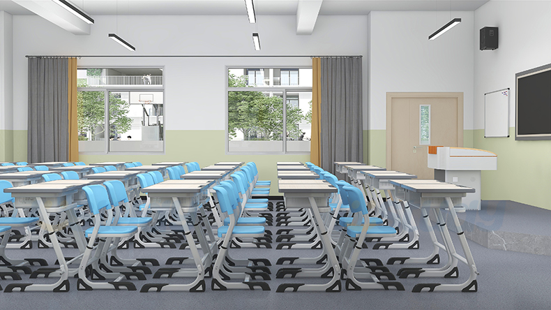 classroom desk with chair