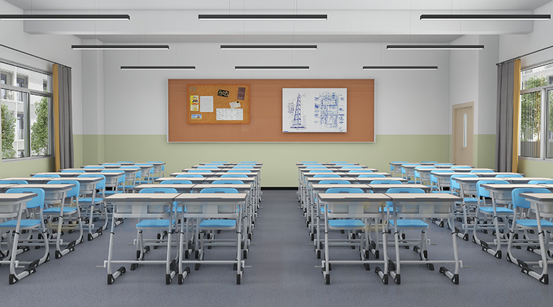 classroom desk with chair