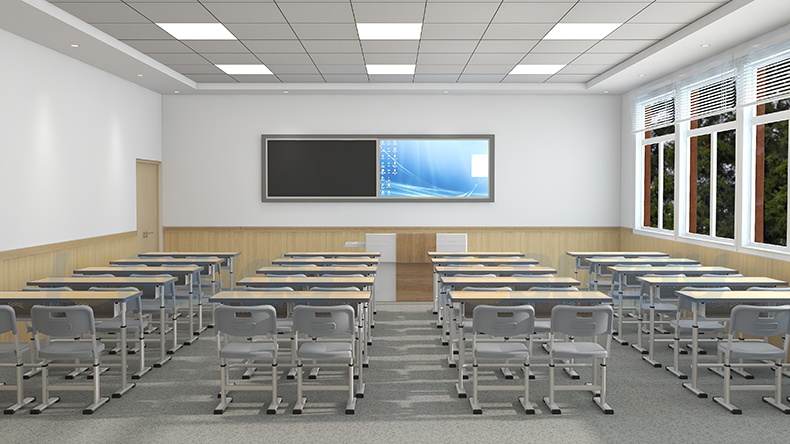 double student desk and chair