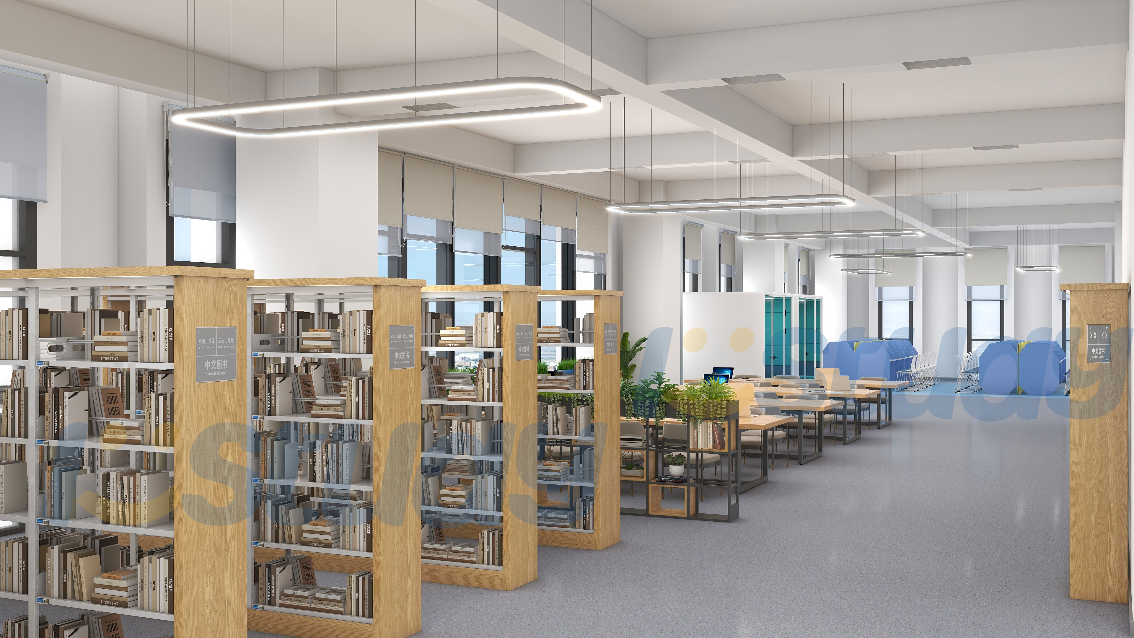 Reading tables and chairs